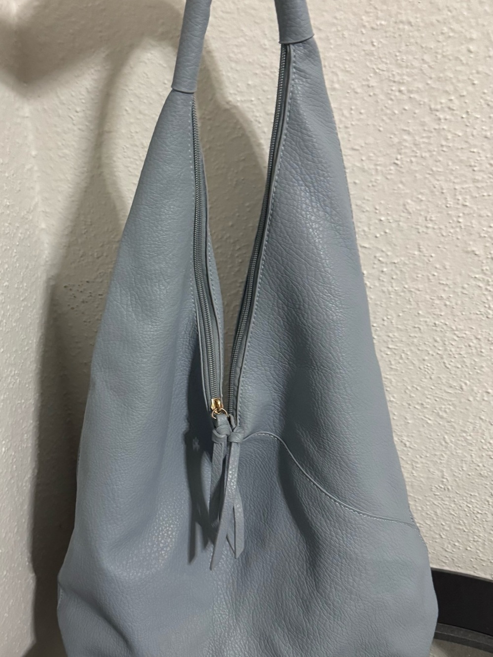 Everyday Light Blue PU Leather Hobo Bag